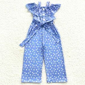 Girls, Polka Dotted Jumper w/ Front Tie